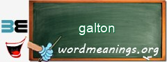 WordMeaning blackboard for galton
